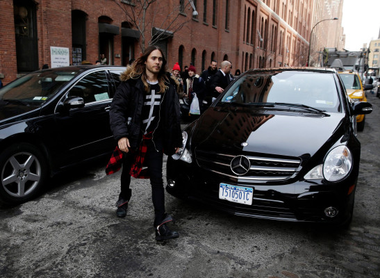 Jared Leto - Jeremy Scott Show at Mercedes-Benz Fashion Week in NY 02/12/2014