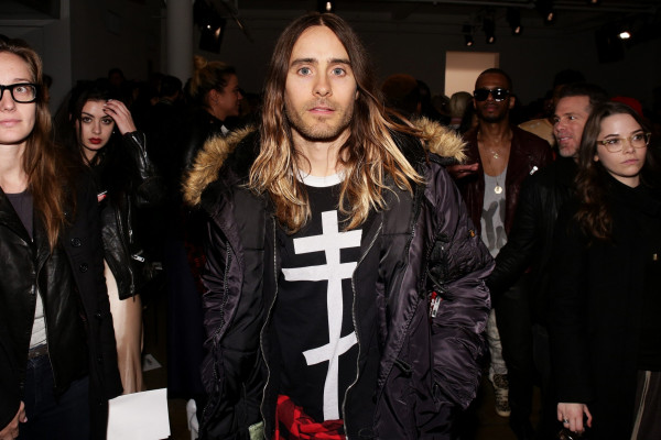 Jared Leto - Jeremy Scott Show at Mercedes-Benz Fashion Week in NY 02/12/2014