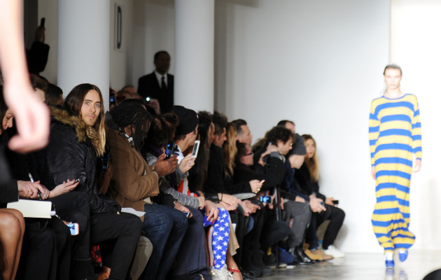Jared Leto - Jeremy Scott Show at Mercedes-Benz Fashion Week in NY 02/12/2014