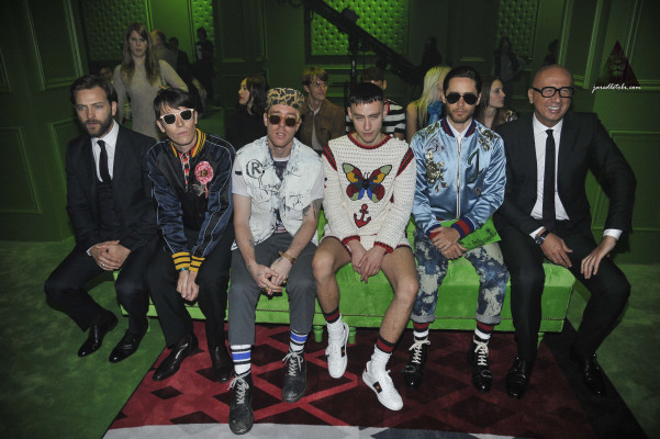 Jared Leto - Gucci SS 2017 Show at Milan Fashion Week 06/20/2016