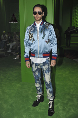 Jared Leto - Gucci SS 2017 Show at Milan Fashion Week 06/20/2016