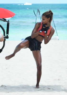 Jasmine Tookes – Victoria Secrets Photoshoot in South Beach