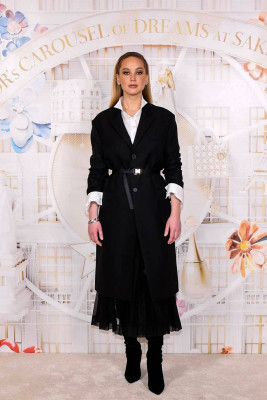 Jennifer Lawrence at Saks and Christian Dior Holiday unveiling in NY 11/20/23