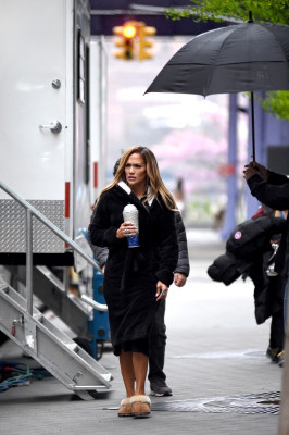 Jennifer Lopez - Hustlers On The Set in New York 04/25/2019