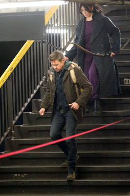 Jeremy Renner - Hawkeye (2021) On Set in New York 12/02/2020
