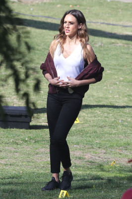 Jessica Alba and Gabrielle Union – “L.A.’s Finest” Filming 01/28/2019