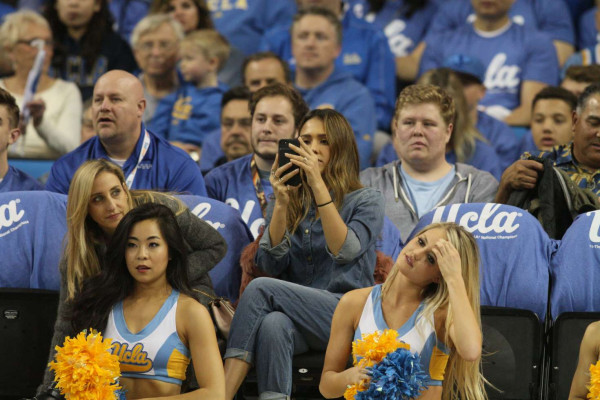 Jessica Alba at UCLA game in Los Angeles