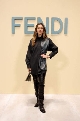 Jessica Biel – Fendi Womenswear F/W 2024/25 Fashion Show in Milan 