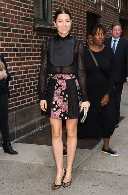 Jessica Biel – Arriving to Appear on “The Late Show With Stephen Colbert” 
