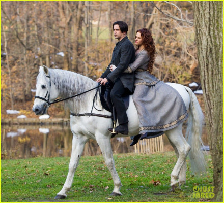 Jessica Brown Findlay - Winter's Tale (2014) On Set 11/28/2012
