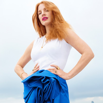 Jessica Chastain by Mary Rozzi for Shape || Jan/Feb 2021⁣