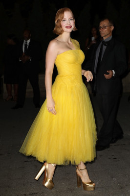 Jessica Chastain-Ralph Lauren Fashion Show in NYC