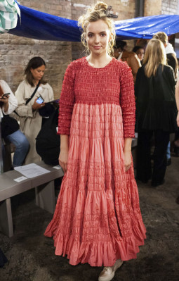 Jodie Comer at Molly Goddard Show at London Fashion Week 09/15/2018  