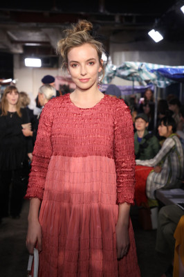 Jodie Comer at Molly Goddard Show at London Fashion Week 09/15/2018  