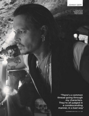 Johnny Depp ~ GQ Magazine (UK) Nov 2018 by Greg Williams