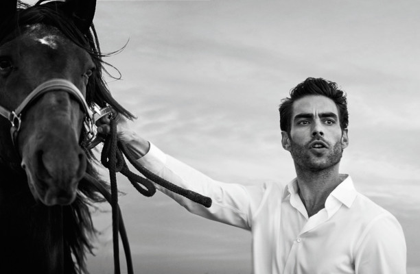 Jon Kortajarena - by Peter Lindbergh for Douglas Cosmetics Ad Campaign