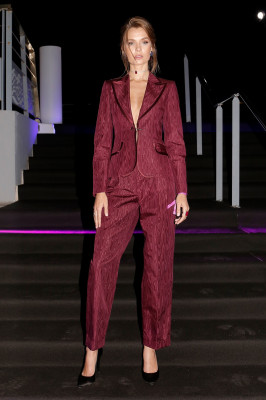 Josephine Skriver – Arriving at a Private Party on a Boat in Cannes 