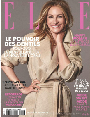 JULIA ROBERTS in Elle Magazine, France December 2019