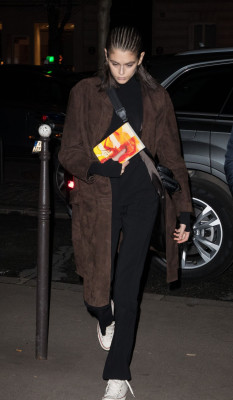 Kaia Gerber – Winter Street Style in Paris 01/21/2019