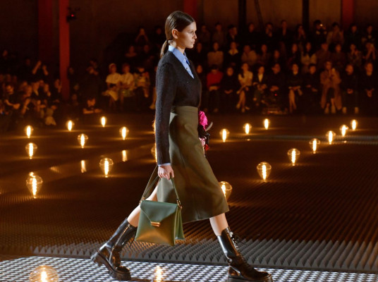 KAIA GERBER at Prada Runway Show in Milan 02/21/2019