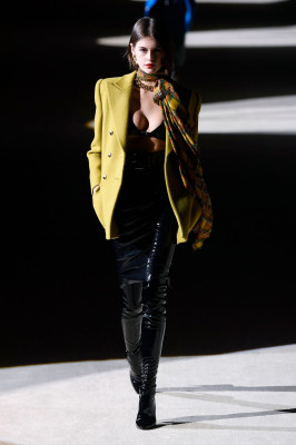 KAIA GERBER at Saint Laurent Runway Show at PFW in Paris 02/25/2020
