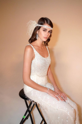 Kaia Gerber as Daisy in 'The Great Gatsby' Table Read for amfAR Benefit 11/17/21