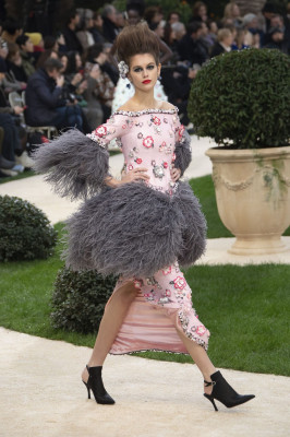 Kaia Gerber Walks Chanel Haute-Couture S/S 2019 Fashion Show in Paris