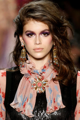 Kaia Gerber Walks Anna Sui Fashion Show in NYC