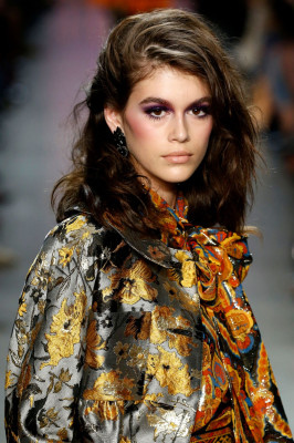 Kaia Gerber Walks Anna Sui Fashion Show in NYC