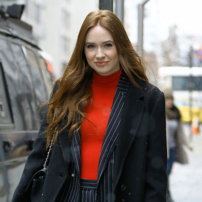 Karen Gillan is Stylish – Leaves Good Day New York 12/13/2018