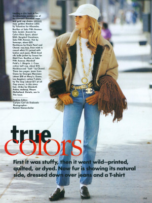 Karen Mulder by Patrick Demarchlier for US Vogue // August 1991.