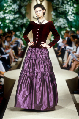 Kasia Pysiak for Saint Laurent couture Paris FW1997