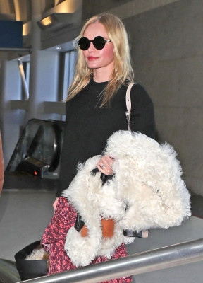 Kate Bosworth and Michael Polish at Los Angeles International Airport 12/04/2017