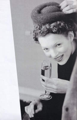 Kate Moss at backstage Vivienne Westwood 1993