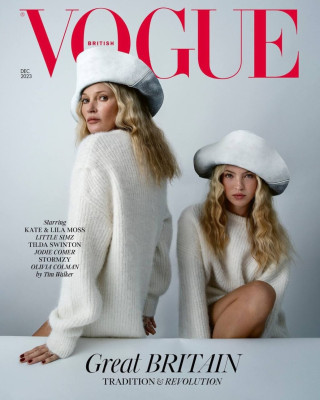 Kate Moss for UK Vogue December 2023 cover by Tim Walker