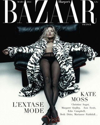 Kate Moss ~ Harper’s Bazaar France March 2024 by Robin Galiegue