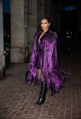 Kat Graham-Heading to L’Oreal Dinner in Paris 