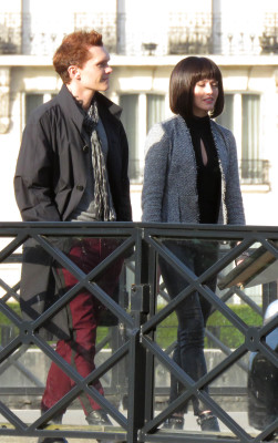 Katherine McNamara-Filming “Shadowhunters” in Paris