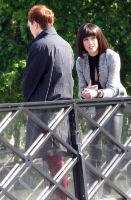 Katherine McNamara-Filming “Shadowhunters” in Paris