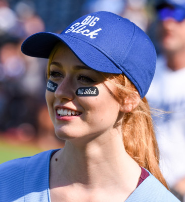 Katherine McNamara- Big Slick Celebrity Softball at Kauffman Stadium