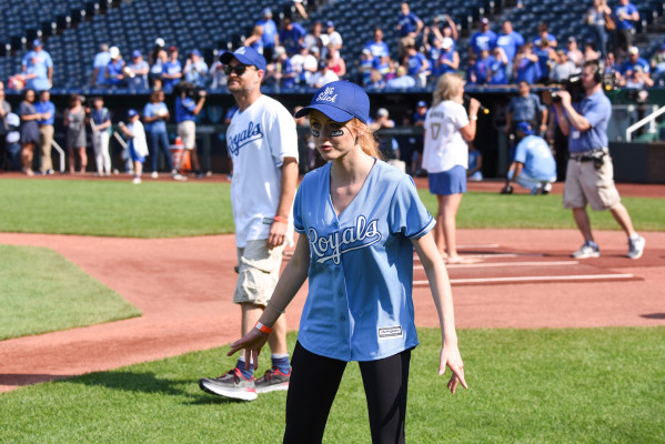 Katherine McNamara- Big Slick Celebrity Softball at Kauffman Stadium