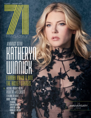 KATHERYN WINNICK on the Cover of 71 Magazine, November/December 2019