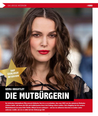 KEIRA KNIGHTLEY in Skip Magazine, November 2019