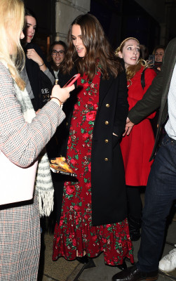 Keira Knightley – Leaving Bafta in Piccadilly in London 12/17/2018