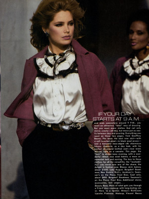 Beverly Johnson & Kelly Emberg ~ US Vogue August 1980 by Arthur Elgort