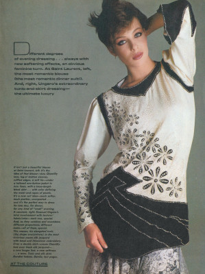 Kelly LeBrock ~ US Vogue April 1981 by Francesco Scavullo