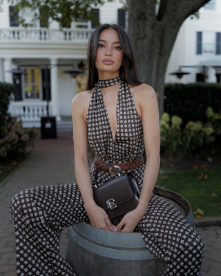 Kelsey Merritt for Ralph Lauren show in the Hamptons