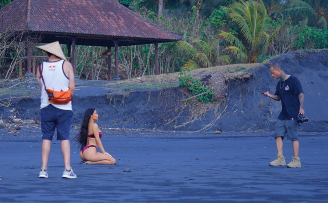 KIM KARDASHIAN in Bikini at a Photoshoot in Bali 10/03/2018