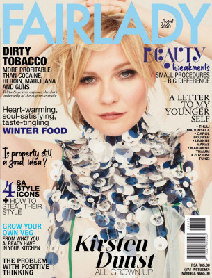 KIRSTEN DUNST in Fairlady Magazine, August 2020