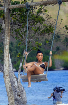 Kourtney Kardashian in Bikini on the Beach in Bali, October 2018